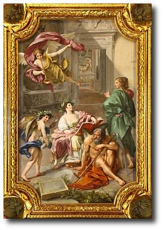 El triunfo de la historia sobre el tiempo; alegoría de Anton Raphael Mengs