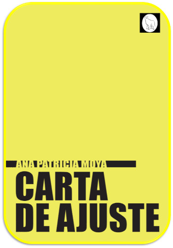 portada del poemario Carta de ajuste de la escritora Ana Patricia Moya 