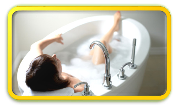darme un ba&ntilde;o de agua caliente con espuma
